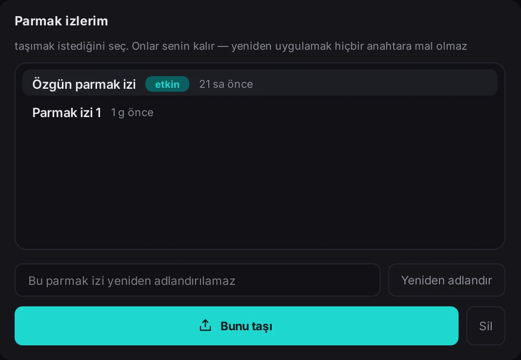 Parmak izi list