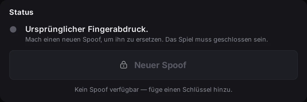 Spoof status