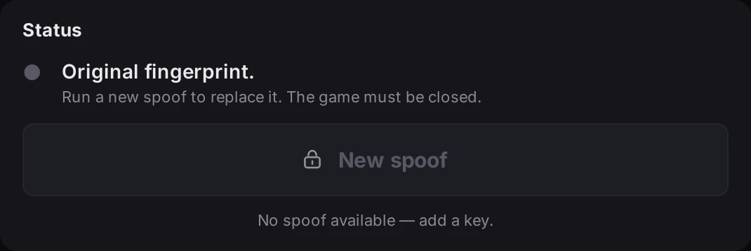 Spoof status