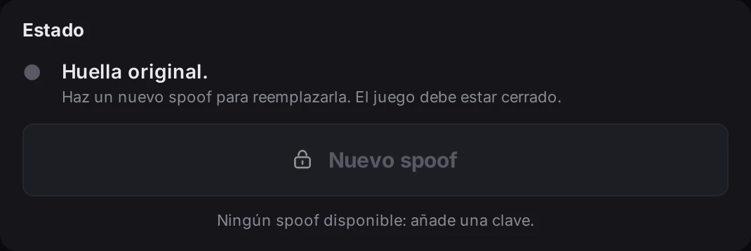 Spoof status