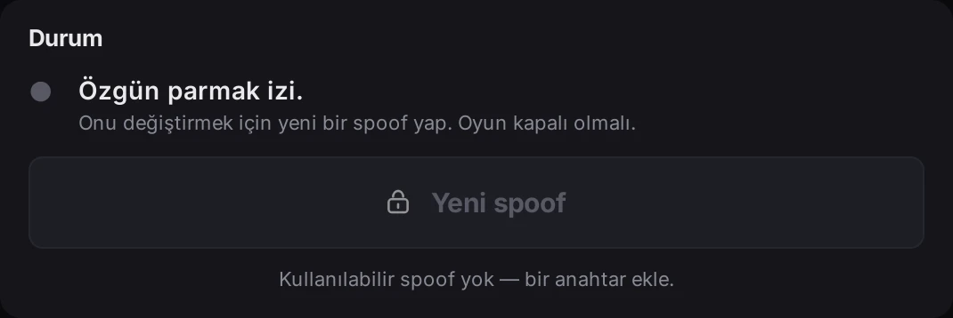 Spoof status