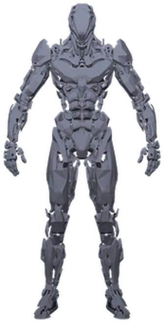 Modelo de jugador BR1 con su esqueleto, usado por el triggerbot